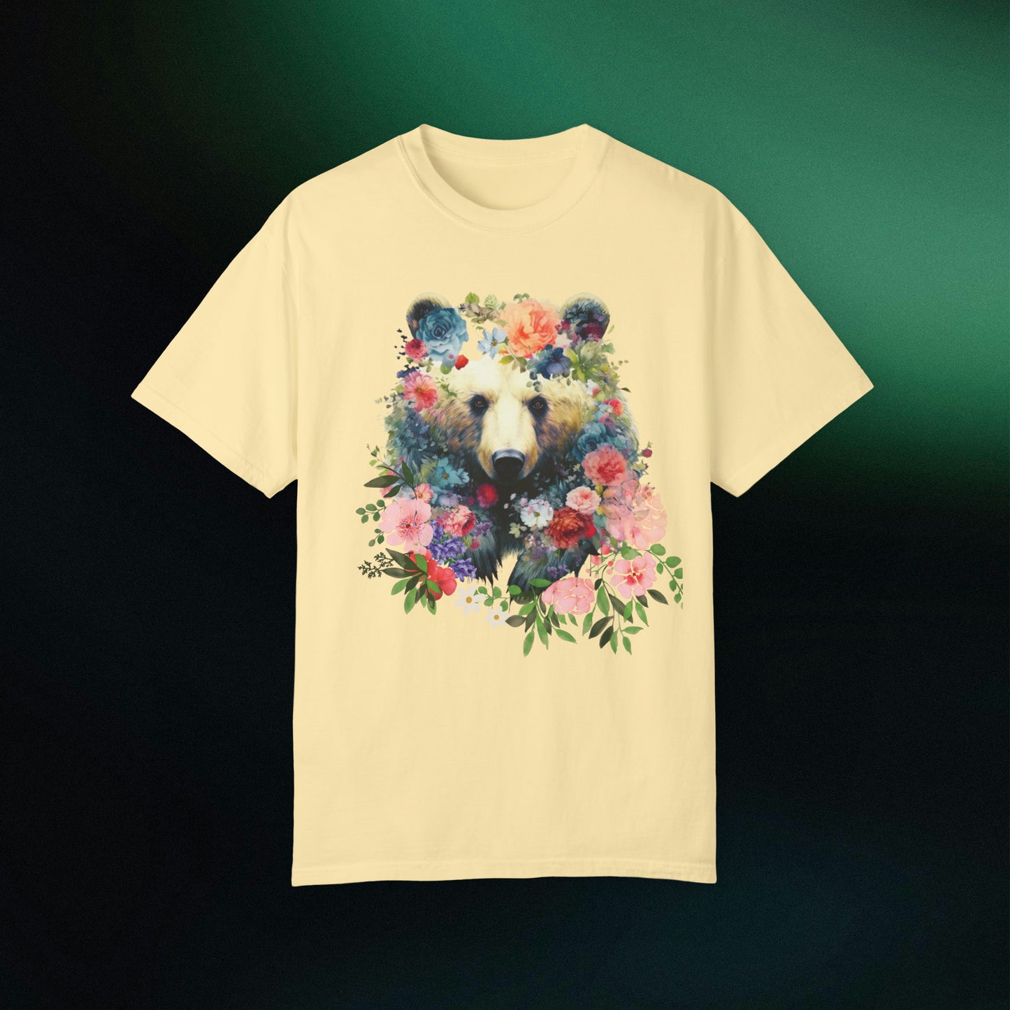 Floral Bear Shirt | Bear Tee | Flower Bear Shirt - A Perfect Animal Lover Tee and Bear Lover Gift T-Shirt Banana S 