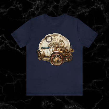 Ride in Style: Vintage Car Enthusiast T-Shirt with Classic Wheels and Timeless Appeal T-Shirt Navy S 