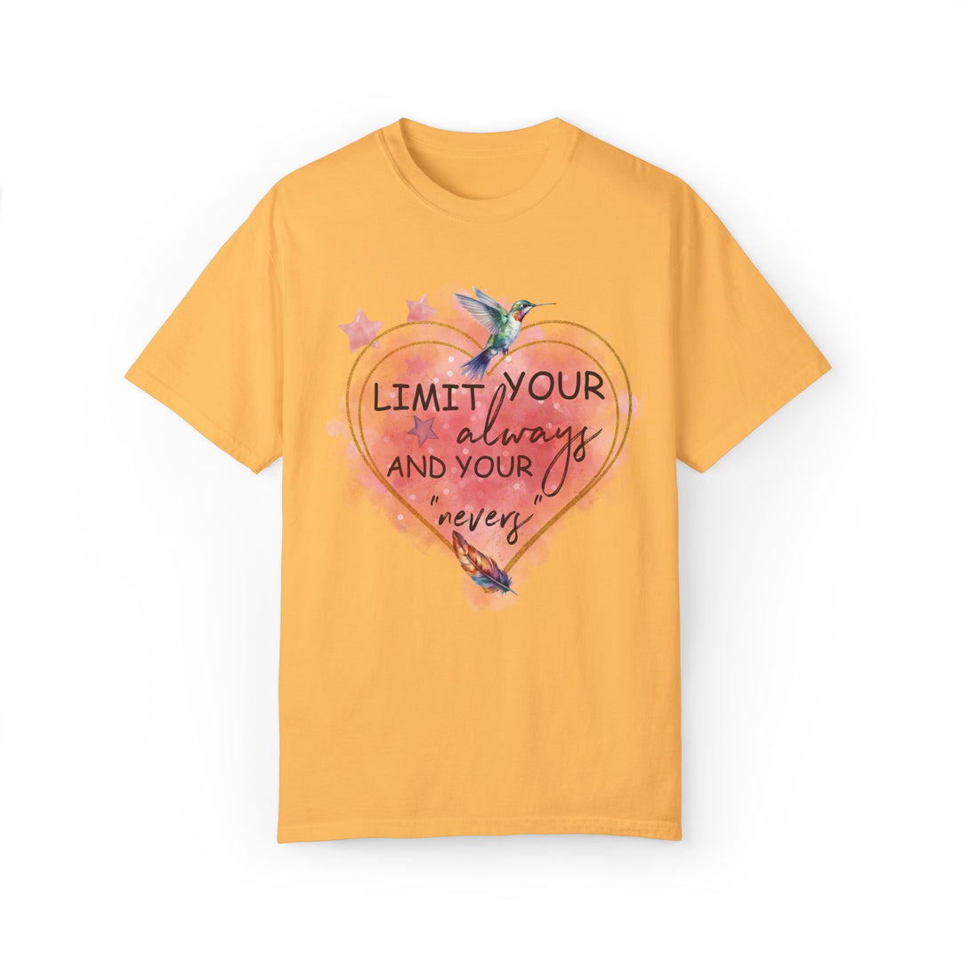 Motivational Watercolor T-Shirt - Limit Your Alwayses T-Shirt Printify Citrus S