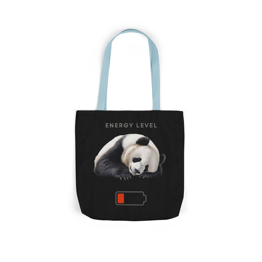 Canvas Tote Bag - Sleeping Panda Energy Level Low Accessories Printify 16" × 16'' Light blue