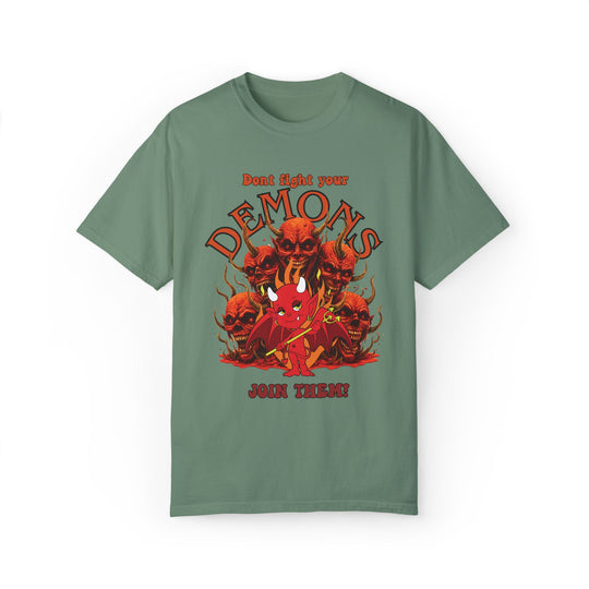 Demon Graphic T-shirt T-Shirt Printify Light Green S