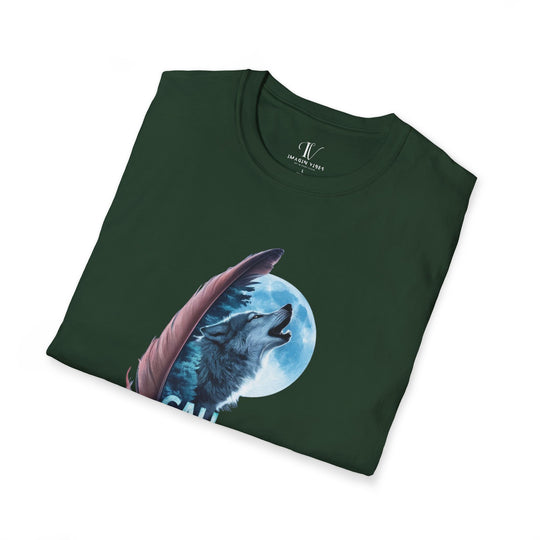 Wolf Moon Softstyle T-Shirt - Nature-Inspired and Mystic T-Shirt Printify