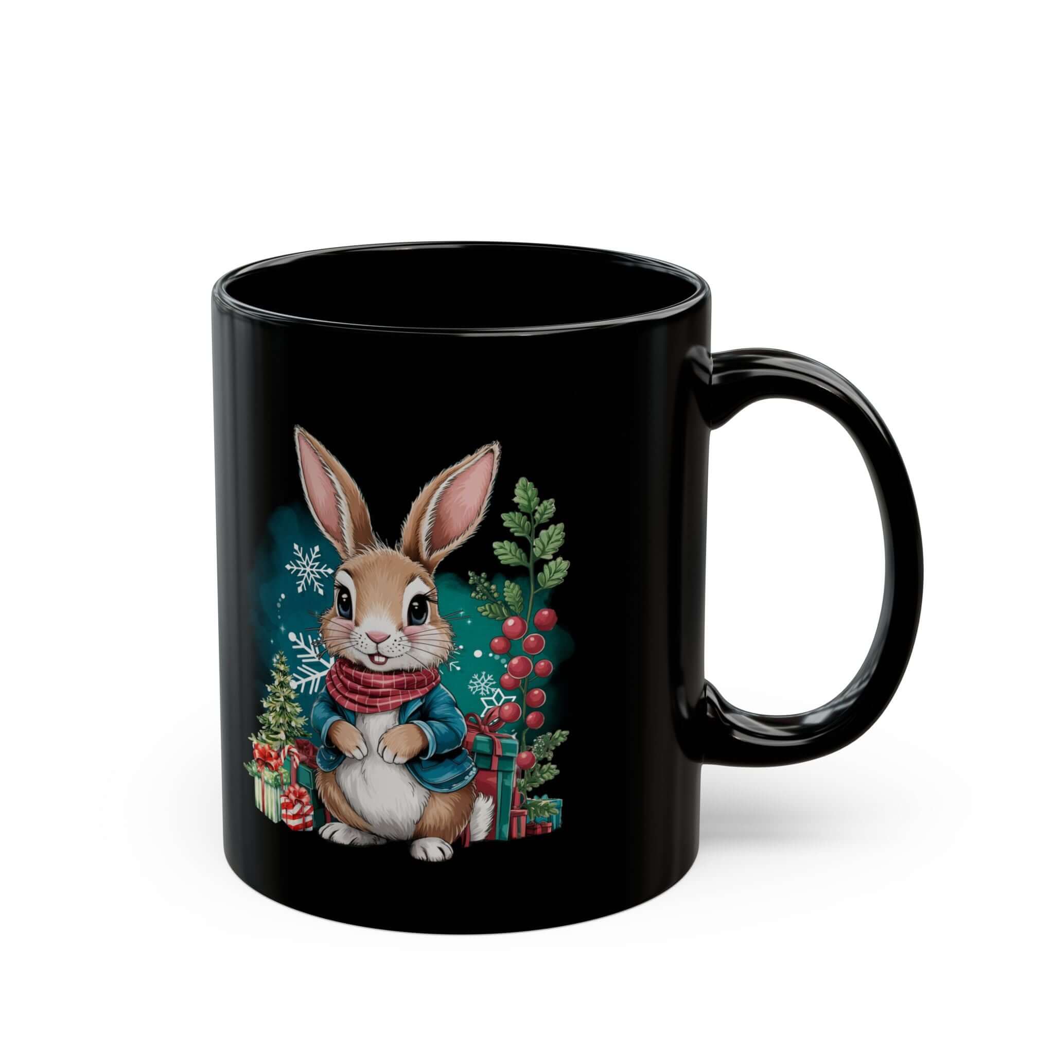 Mug - Festive Bunny Holiday Cheer Design Mug Printify 11oz