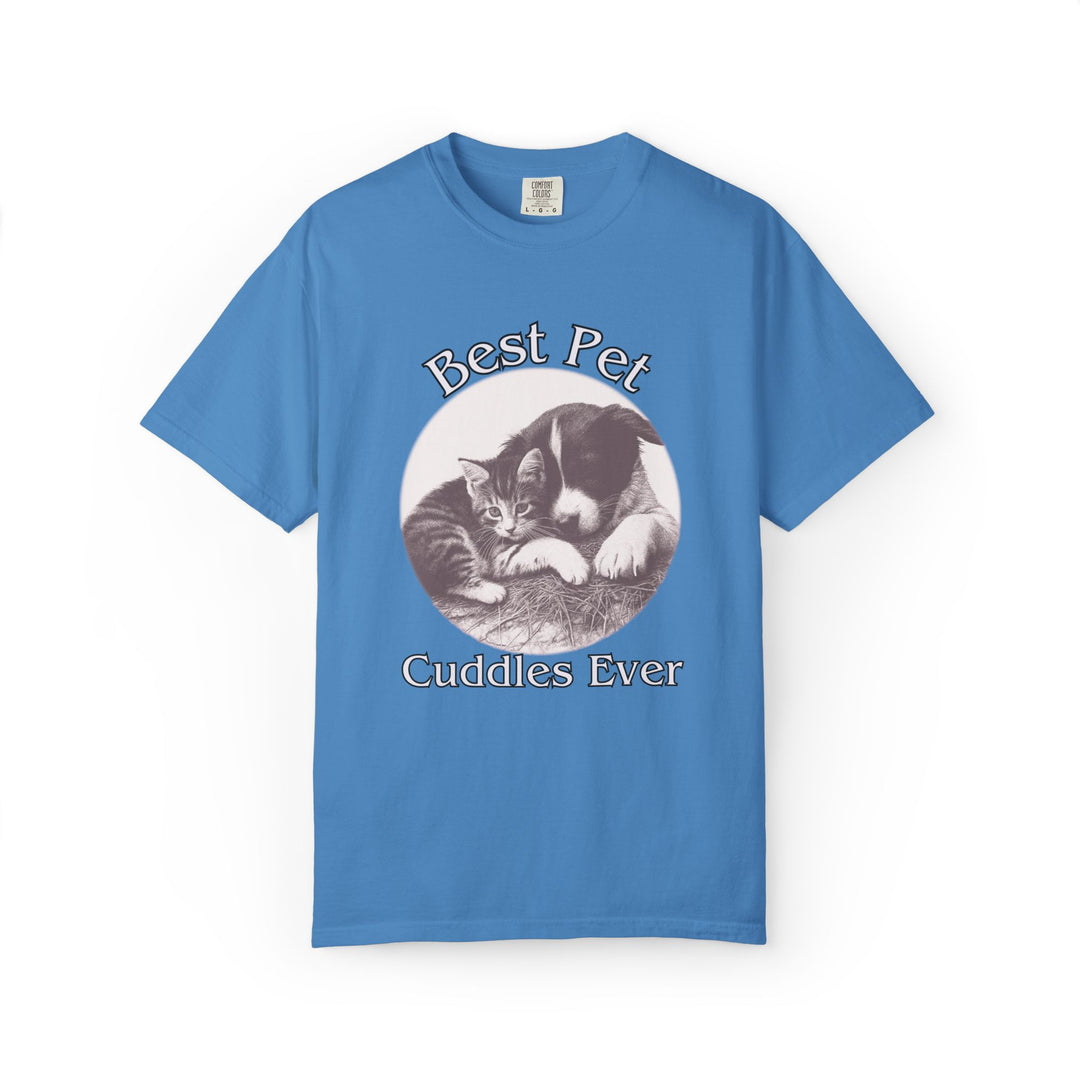 "Best Pet Cuddles Ever" T-Shirt T-Shirt Printify Royal Caribe S