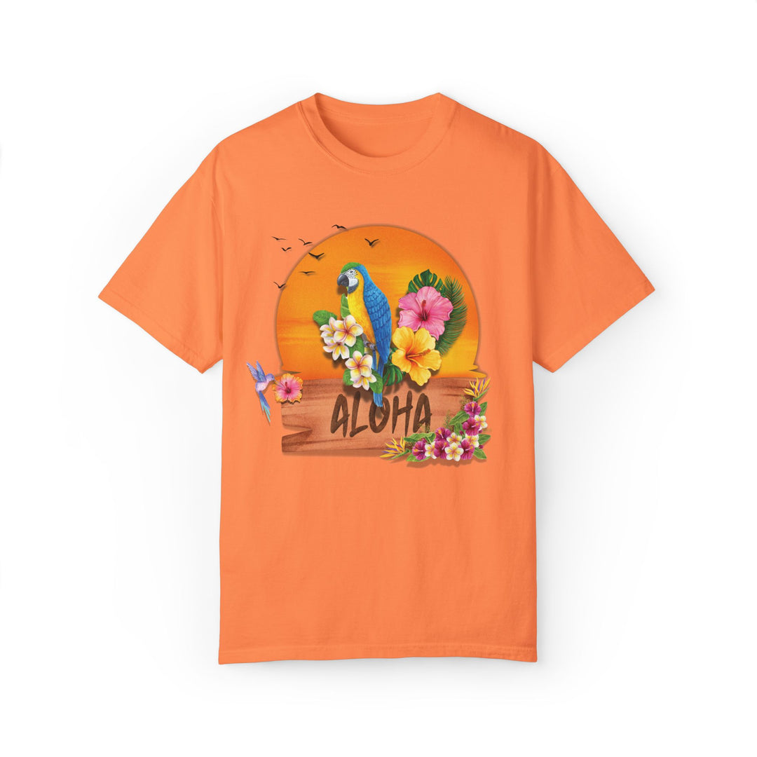 Tropical Parrot Aloha T-shirt T-Shirt Printify Melon S