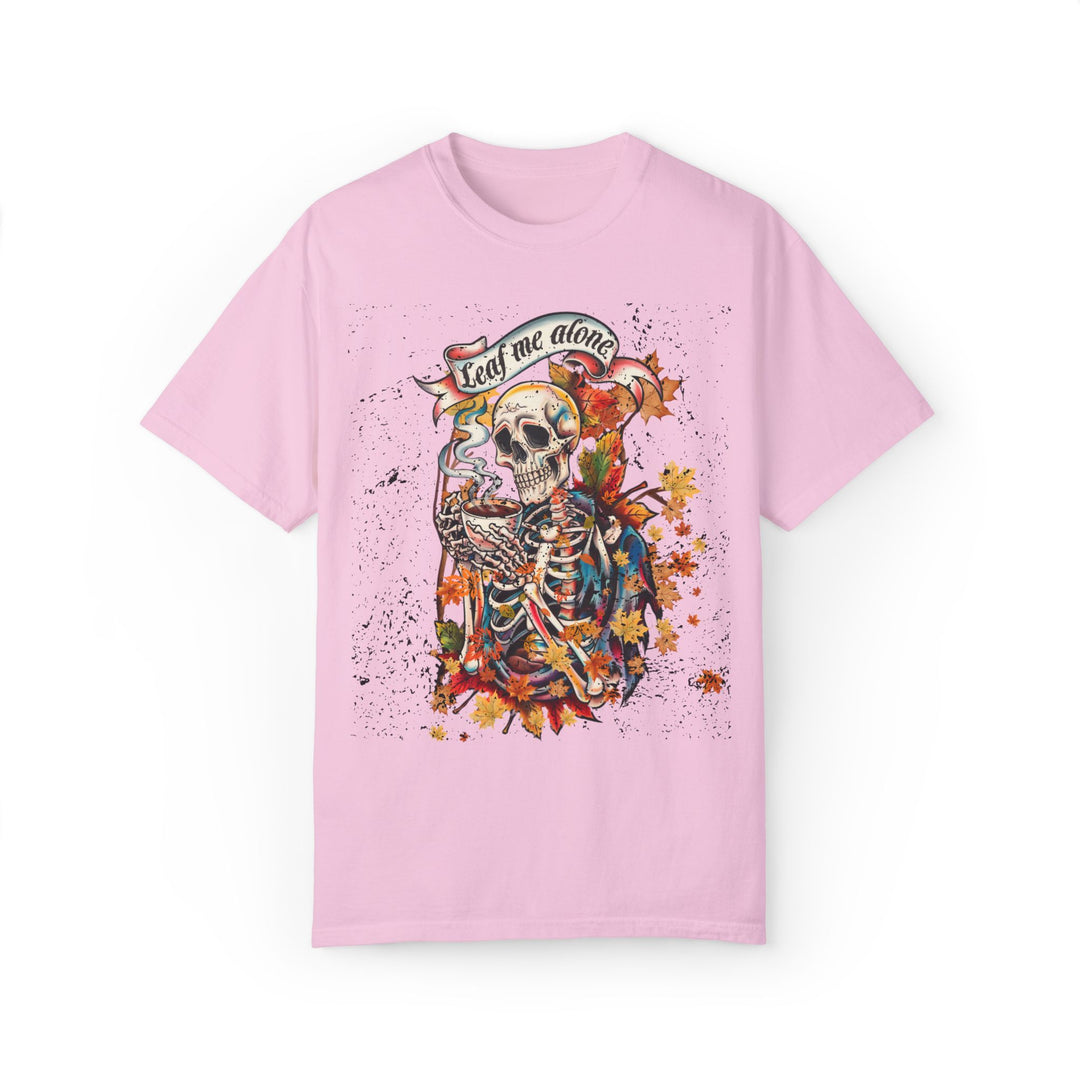 Leaf Me Alone: Grunge Skeleton Halloween T-Shirt