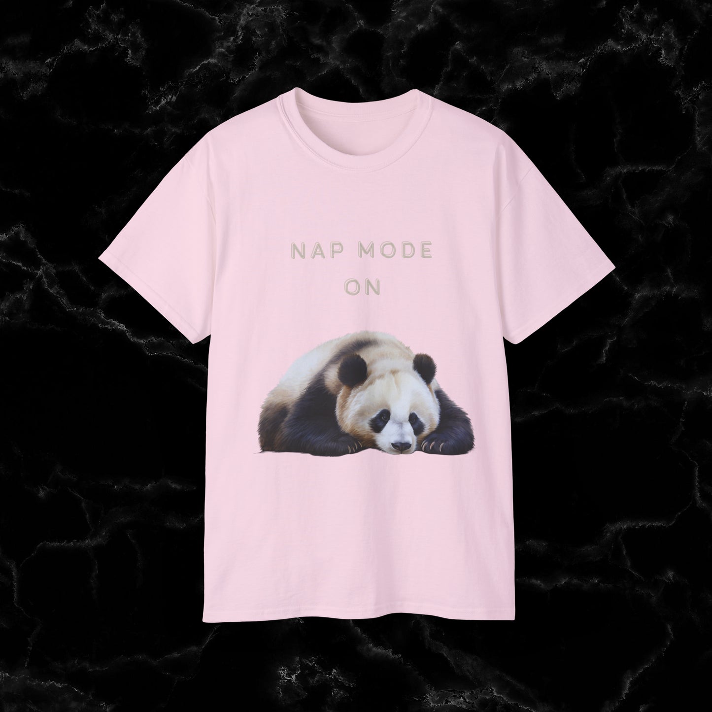 Nap Time Panda Unisex Funny Tee - Hilarious Panda Nap Design T-Shirt Light Pink S 