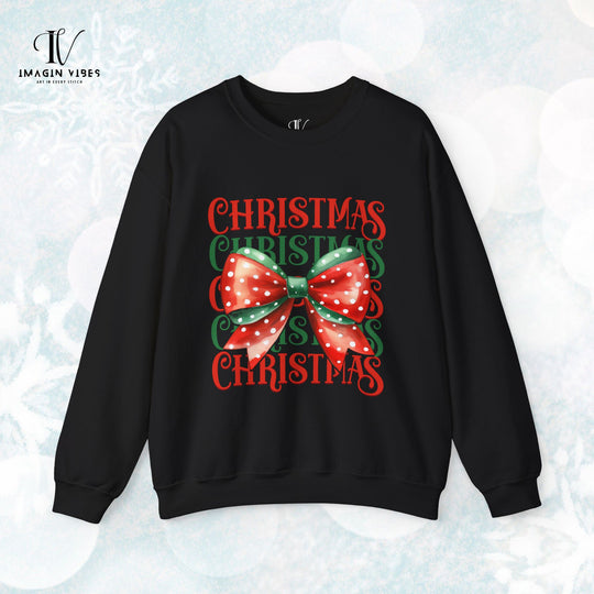 Christmas Coquette Bow Sweatshirt