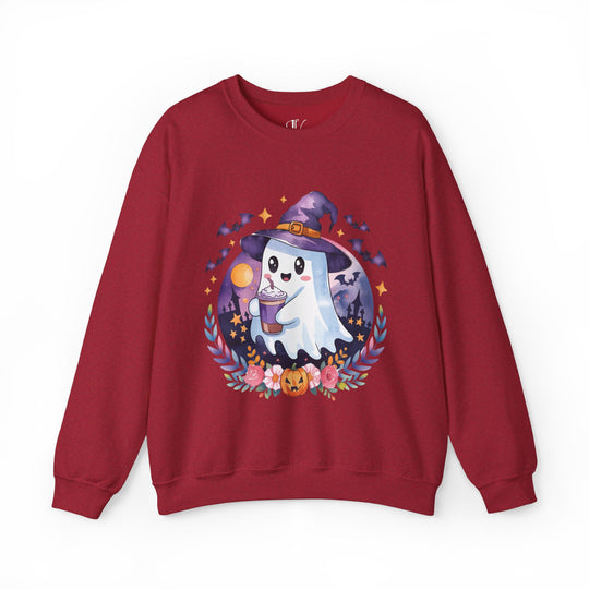 Cute Ghost With Ice Caffe Halloween Sweatshirt