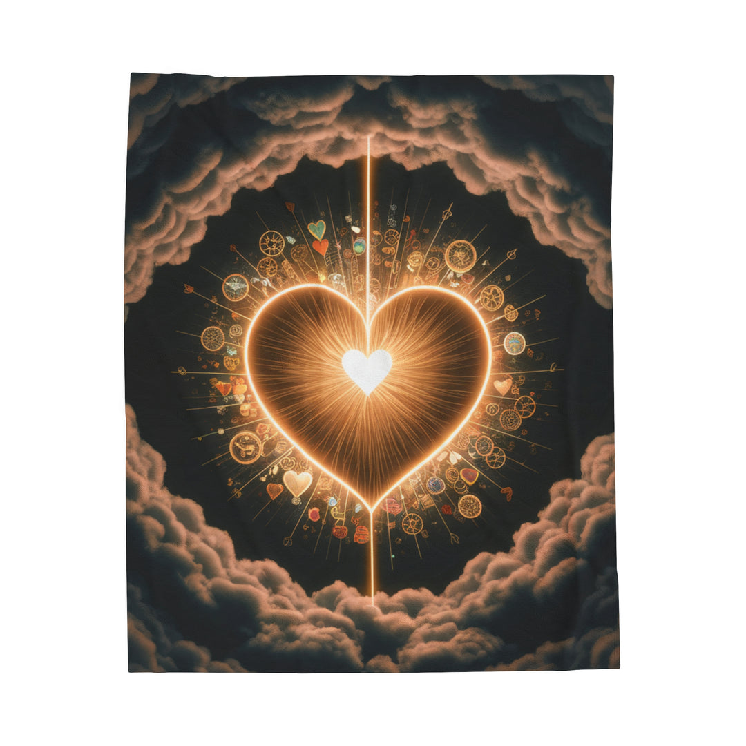 Velveteen Plush Blanket - Celestial Heart All Over Prints Printify