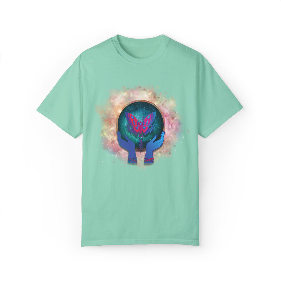 Mystical T-shirt with Cosmic Butterfly T-Shirt Printify Island Reef S