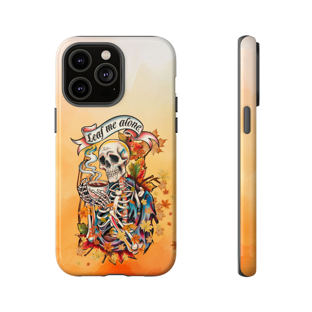 Phone Case - Leaf Me Alone Gothic Skeleton Phone Case Printify iPhone 14 Pro Max Glossy