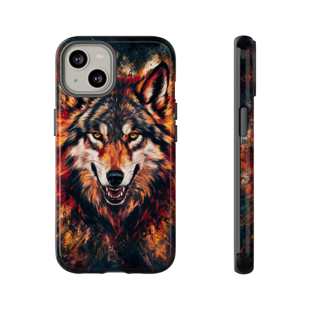 Wolf Tough Cases - Powerful and Vibrant Wolf Phone Case Printify iPhone 14 Glossy