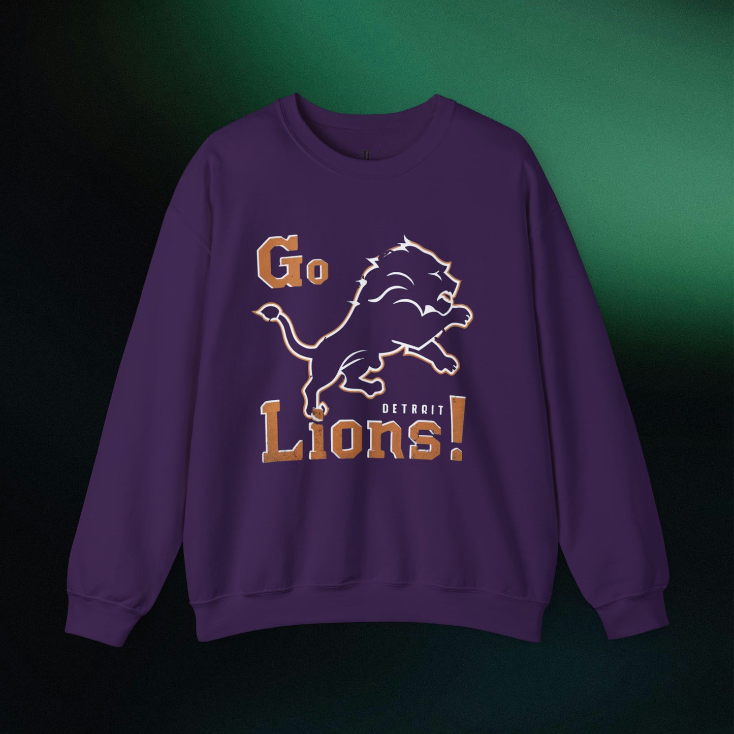 Detroit Football Team Sweatshirt | Go Lions | Old Detroit Sweatshirt S Purple 