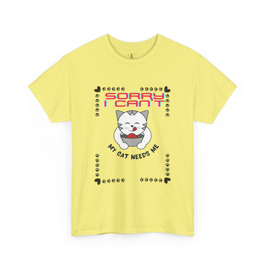 Cat Tee - Playful and Cute Minimalist T-Shirt Printify Cornsilk S