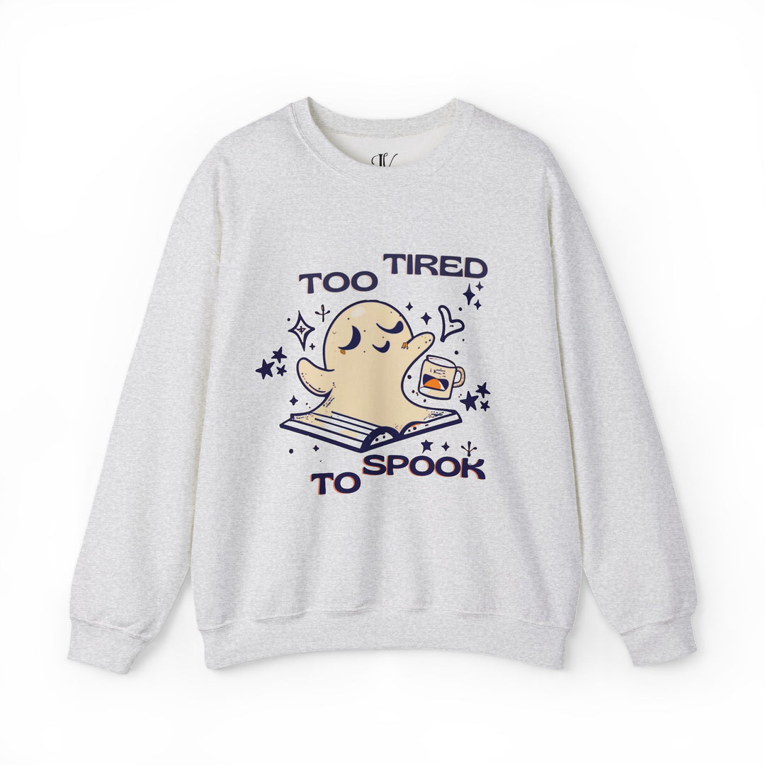 Hauntingly Bookish: Ghost Reader Sweatshirt Sweatshirt Printify S Ash