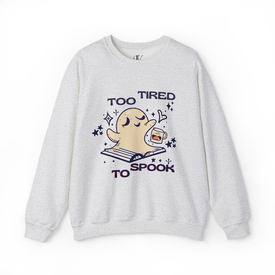 Hauntingly Bookish: Ghost Reader Sweatshirt Sweatshirt Printify S Ash