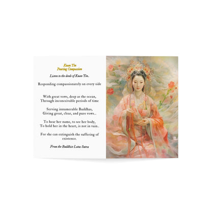 Quan Yin Card - Mother of Compassion, Kuan Yin Gift Card, Blank Inside, Goddess of Compassion Spiritual Card Paper products   