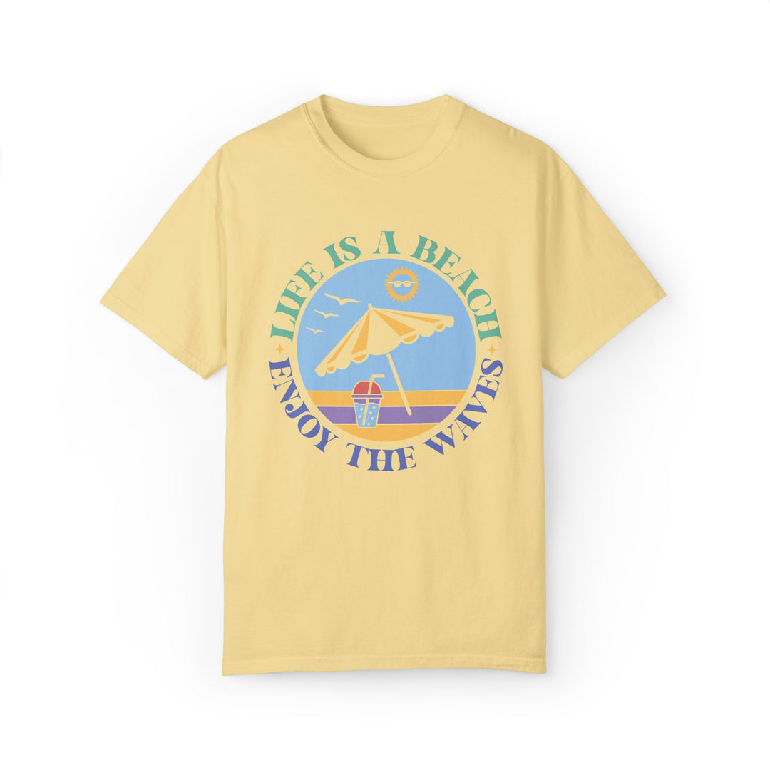 Summer Beach Life Garment-Dyed T-shirt T-Shirt Printify Butter S