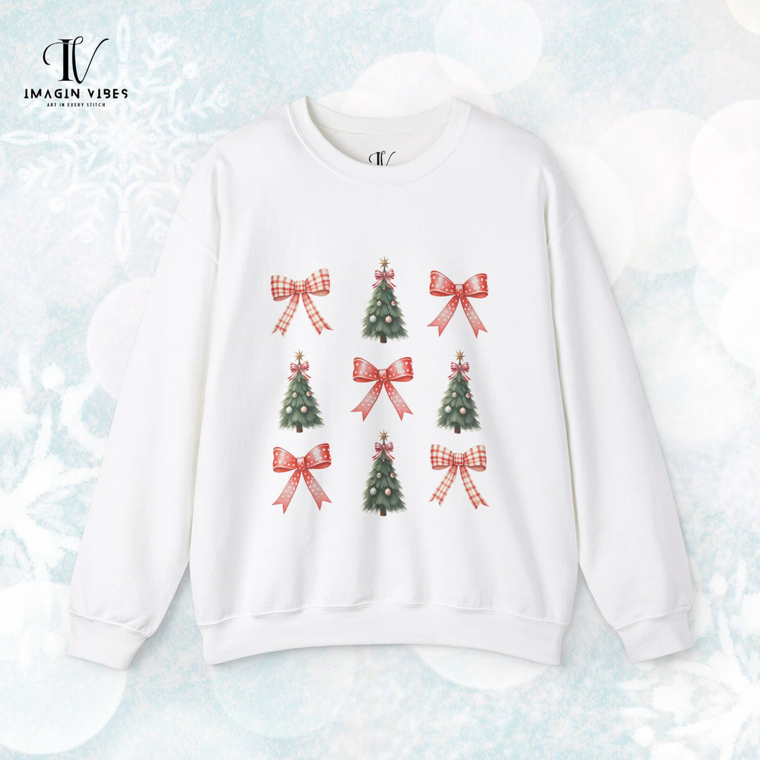 Coquette Bow Christmas Tree Sweatshirt