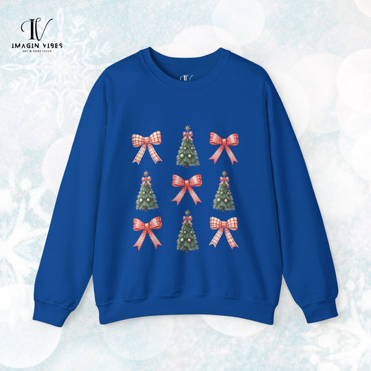 Coquette Bow Christmas Tree Sweatshirt