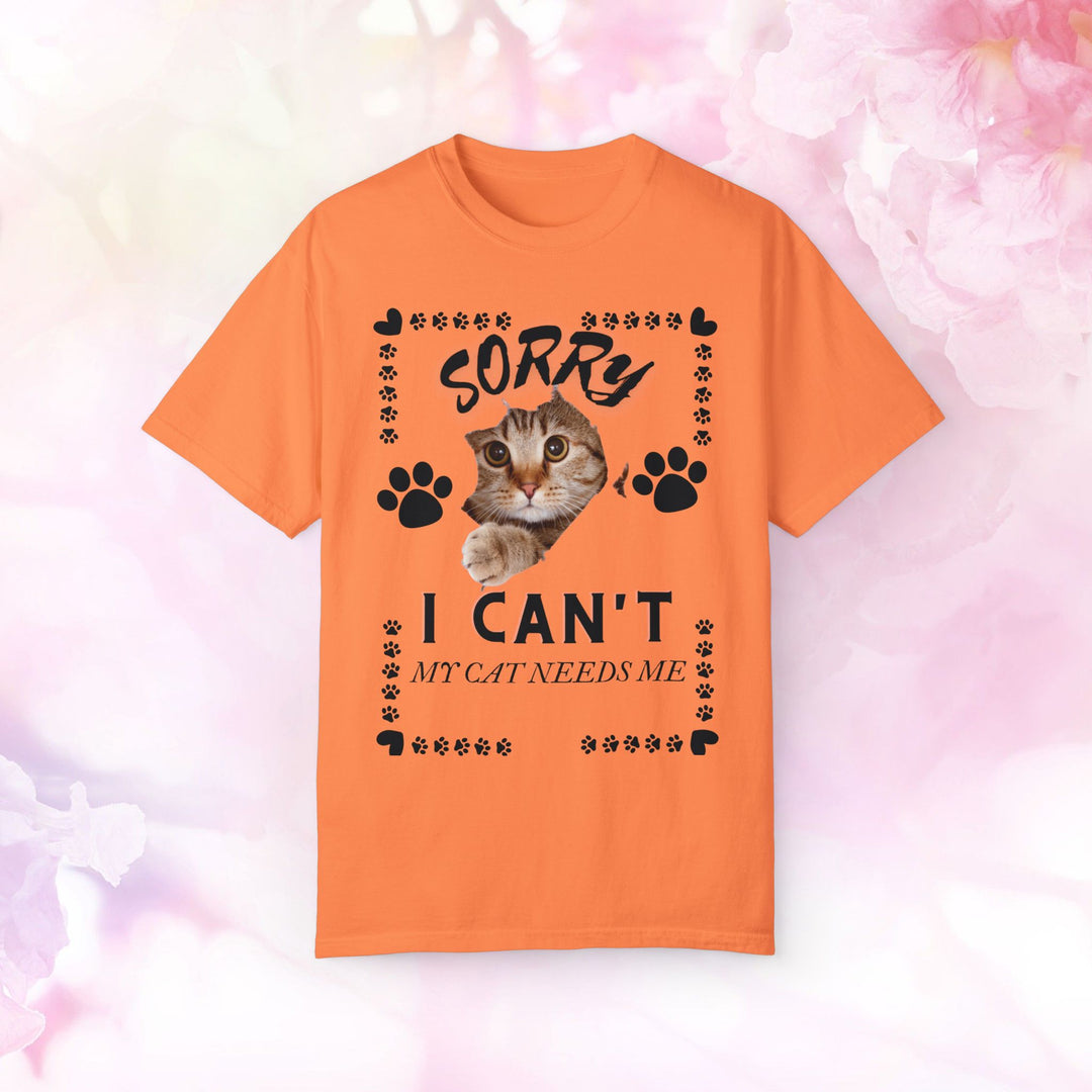 Cat Lady Life: "Sorry I Can't, My Cat Needs Me" Tee