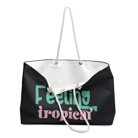 Beach Tote Bag -Feeling Tropical Palm Leaf Bags Printify