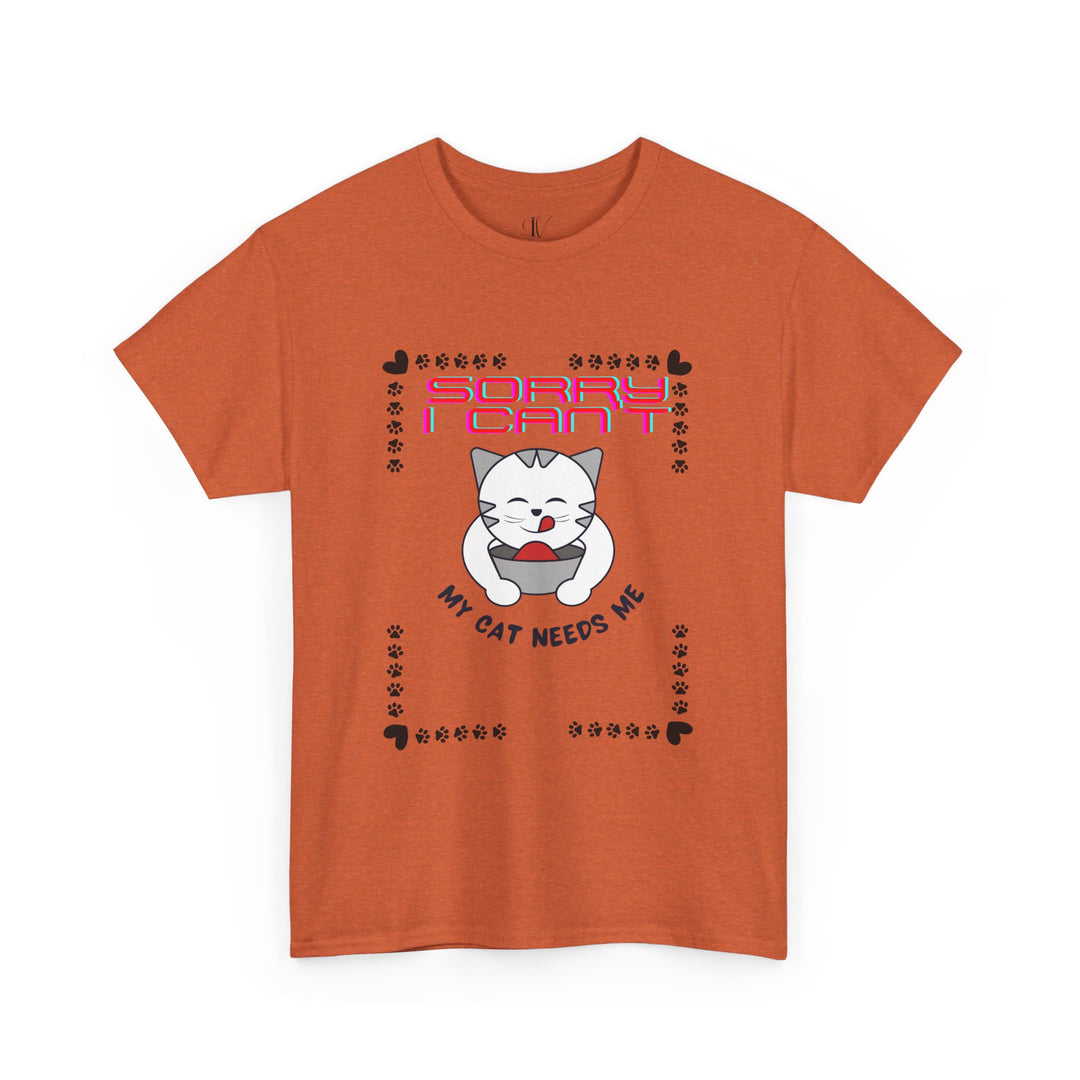 Cat Tee - Playful and Cute Minimalist T-Shirt Printify Antique Orange S