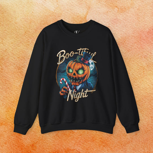 Boo-tiful Night: Pumpkin Creature Halloween Sweatshirt