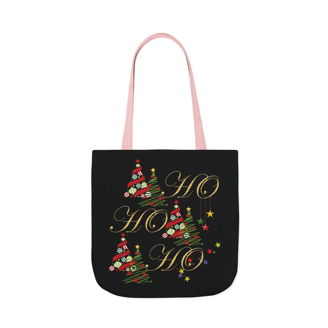 Ho Ho Ho Christmas Canvas Tote Bag Accessories Printify 18" × 18'' Light Pink