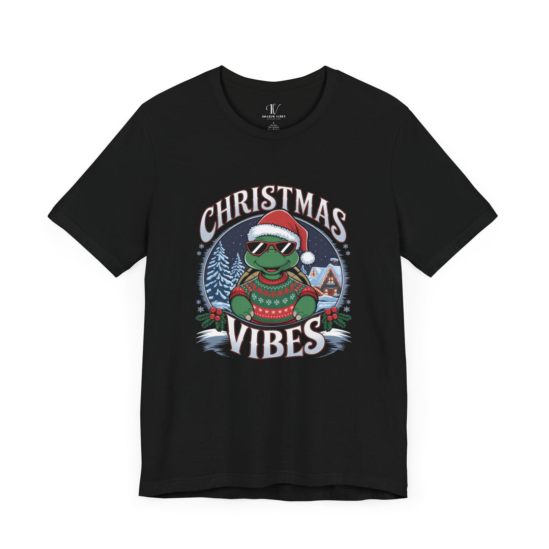 Christmas Vibes Unisex Tee - Festive Holiday Turtle