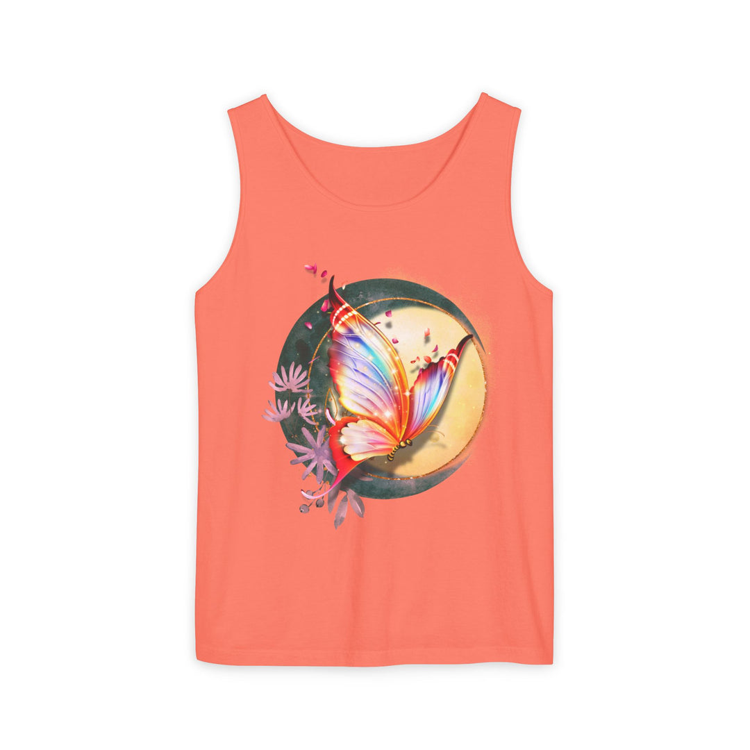 Nature-Inspired Butterfly Tank Top Tank Top Printify Bright Salmon S