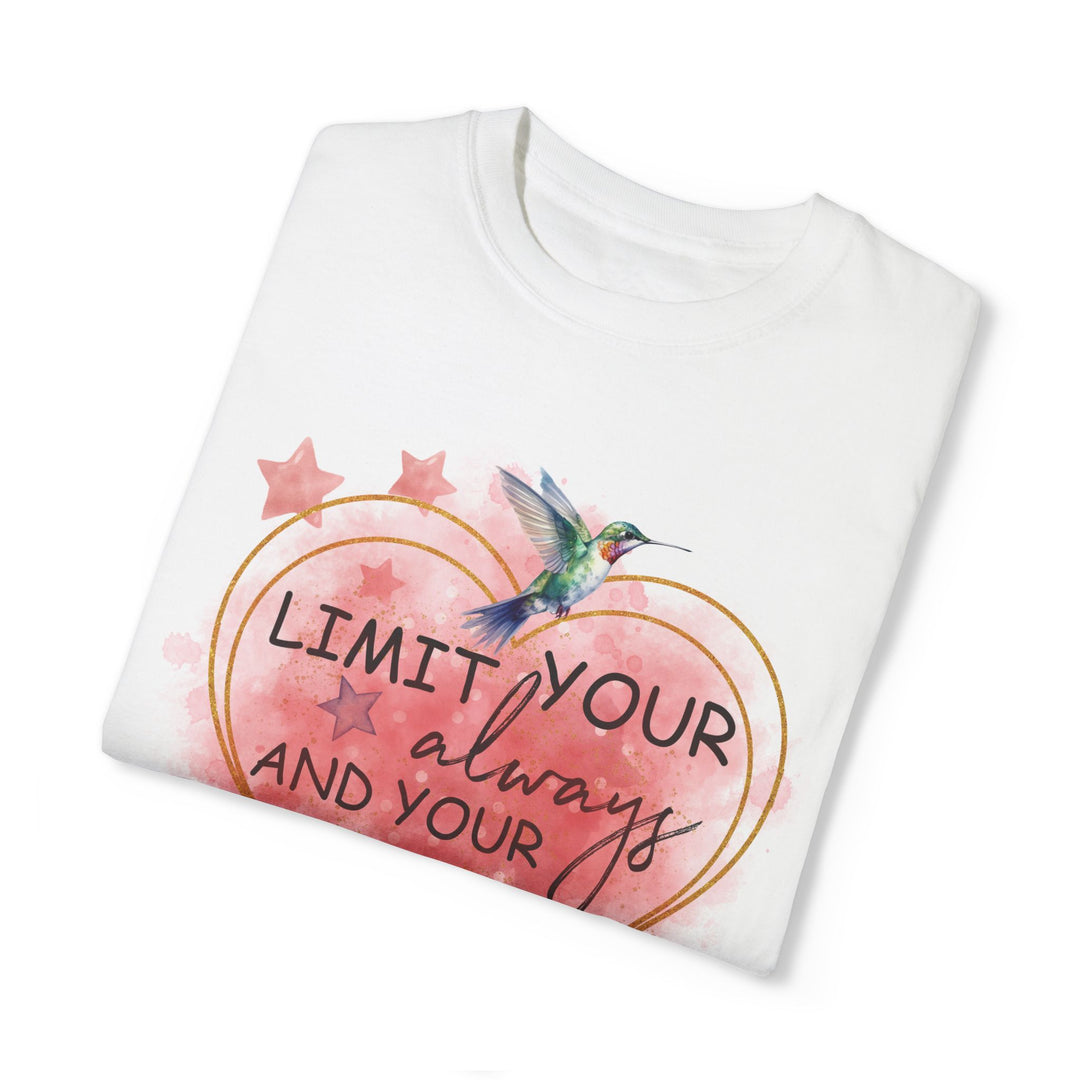 Motivational Watercolor T-Shirt - Limit Your Alwayses T-Shirt Printify