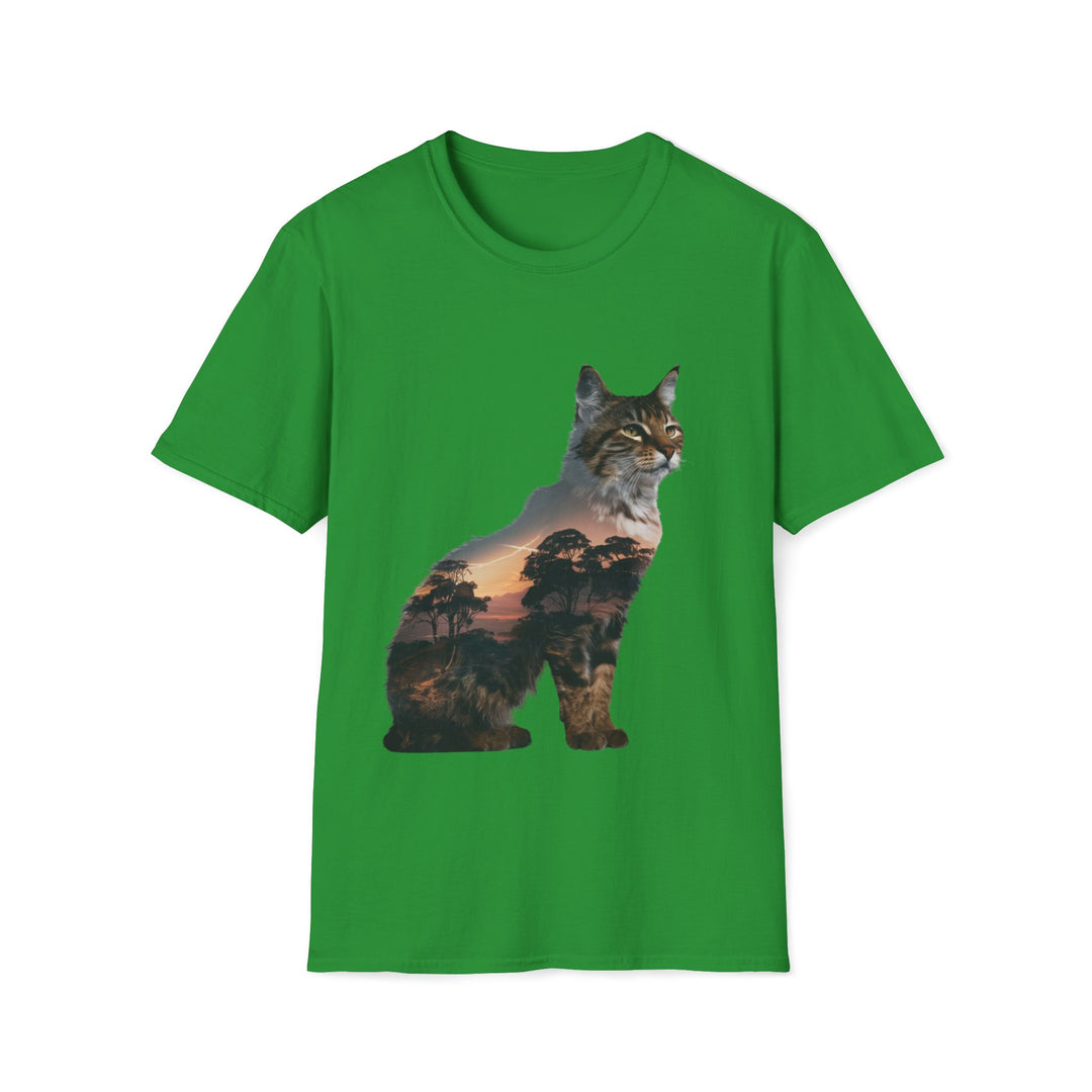 Bobcat Silhouette T-Shirt T-Shirt Printify Irish Green S