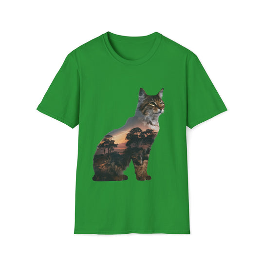 Bobcat Silhouette T-Shirt T-Shirt Printify Irish Green S