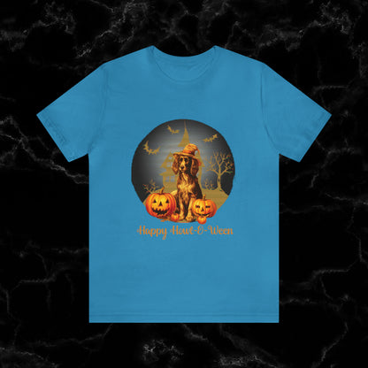Irish Setter Happy Howl-o-ween T-Shirt | Halloween Irish Setter - Irish Setter Gift T-Shirt Aqua XS 
