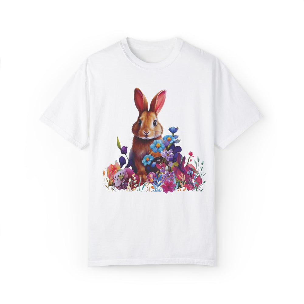 Bunny Springtime T-Shirt T-Shirt Printify White S