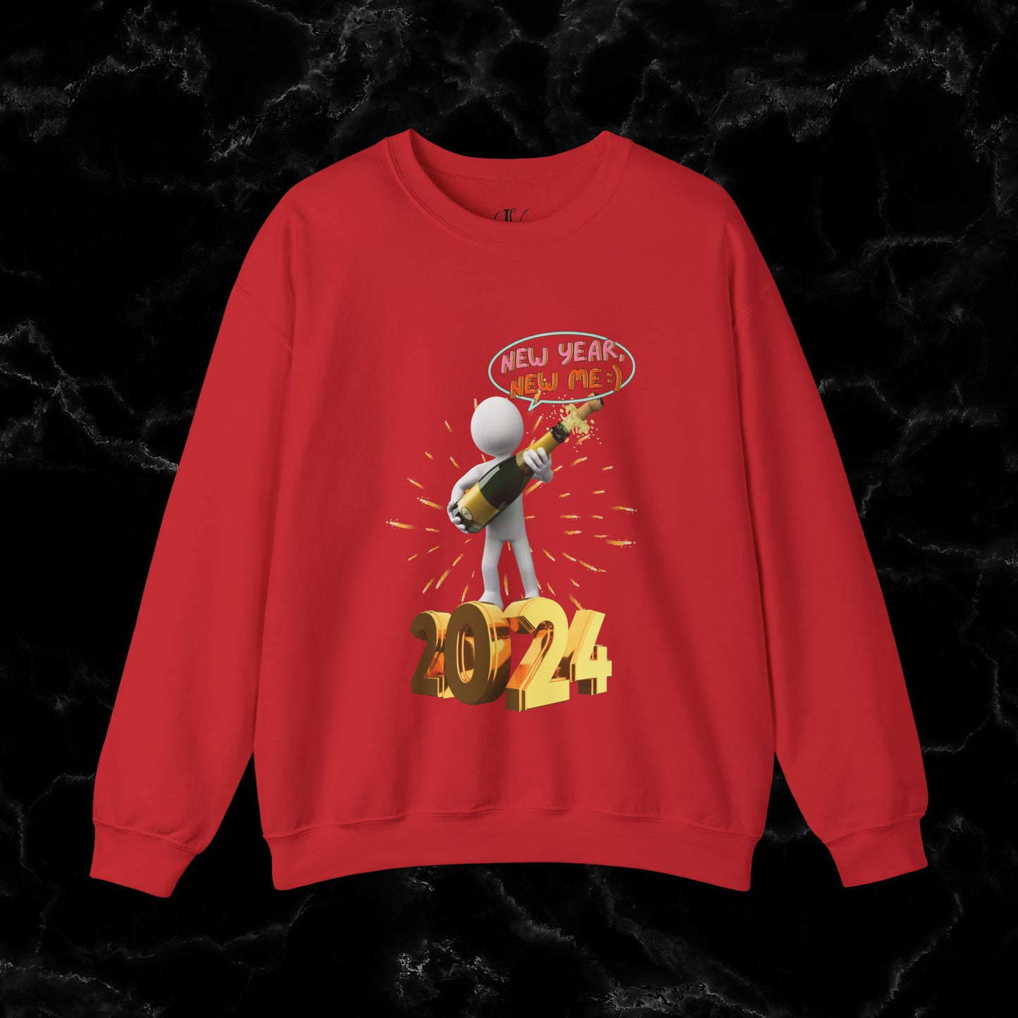 New Year New Me Sweatshirt - Motivational, Inspirational Resolutions Shirt, Christmas Family Tee Sweatshirt S Red 
