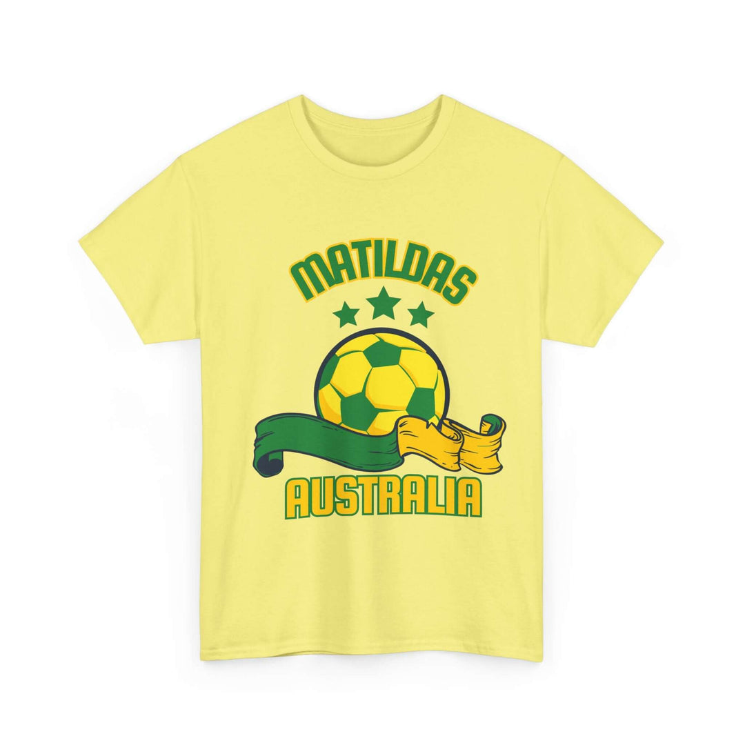 Women's Soccer Australia Tee - T-Shirt T-Shirt Printify Cornsilk S