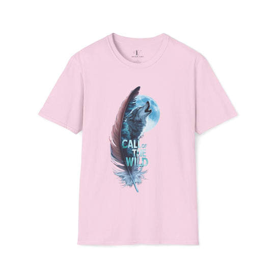 Wolf Moon Softstyle T-Shirt - Nature-Inspired and Mystic T-Shirt Printify Light Pink S