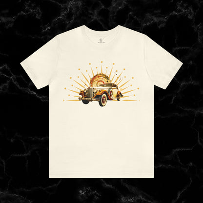 Vintage Car Enthusiast T-Shirt with Classic Wheels and Timeless Appeal Nostalgic T-Shirt Natural S 