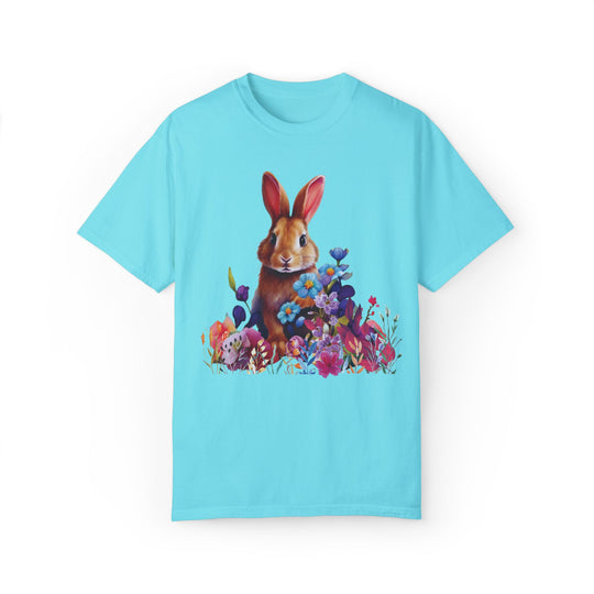 Bunny Springtime T-Shirt T-Shirt Printify Lagoon Blue S