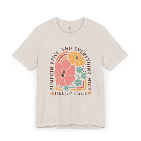 Pumpkin Spice & Everything Nice Boho T-Shirt