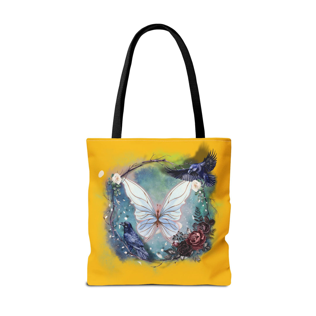 Ethereal Butterfly Tote Bag Bags Printify 18" × 18'' Black