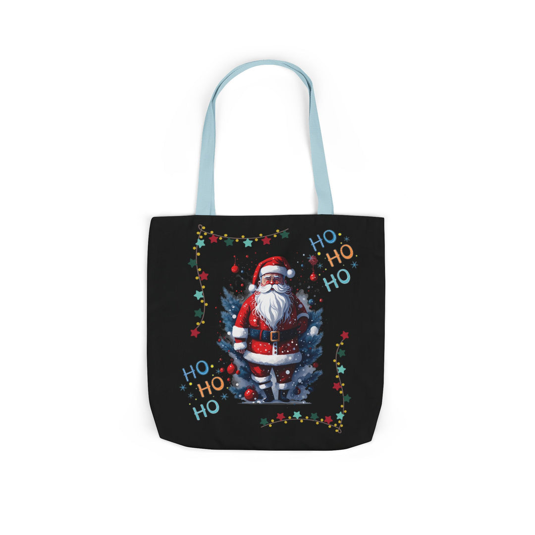 Ho Ho Ho Santa Claus Canvas Tote Bag Accessories Printify 18" × 18'' Light blue