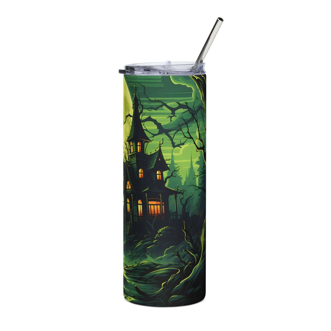 Tumbler - Spooky Haunted House Halloween Theme, 20oz Mug Printify