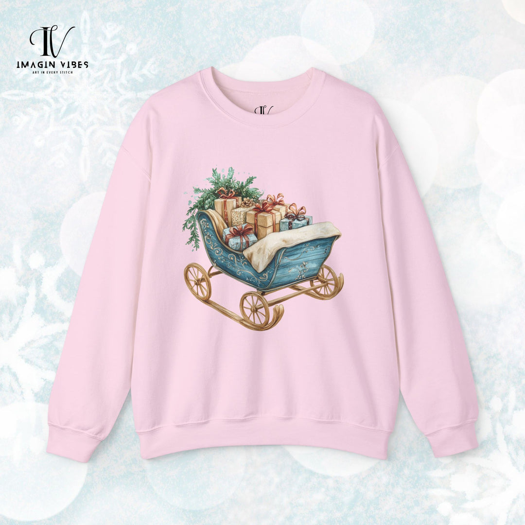 Vintage Christmas Sleigh Crewneck Sweatshirt