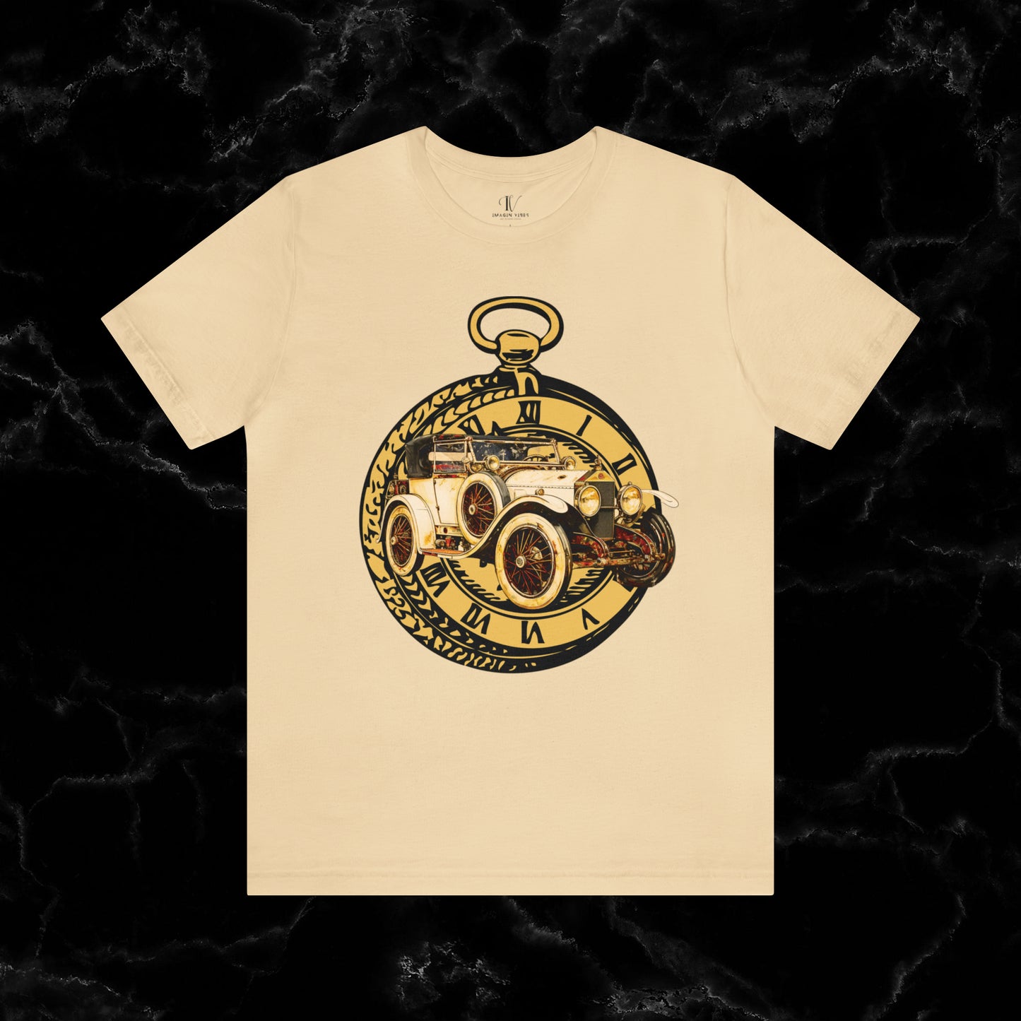 Ride in Style: Vintage Car Enthusiast T-Shirt with Classic Wheels and Timeless Appeal T-Shirt Soft Cream S 