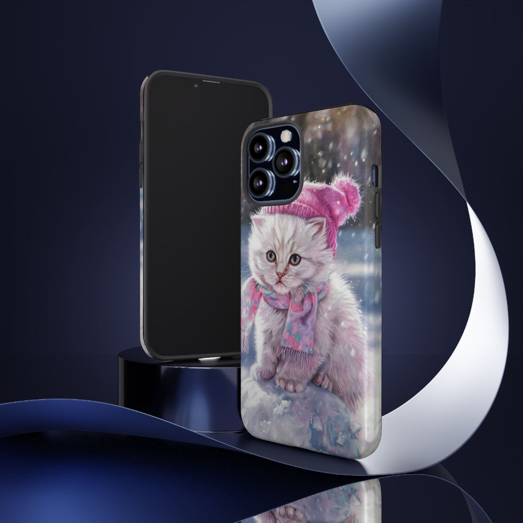 Phone Cases - Adorable Kitten Winter Phone Case Printify