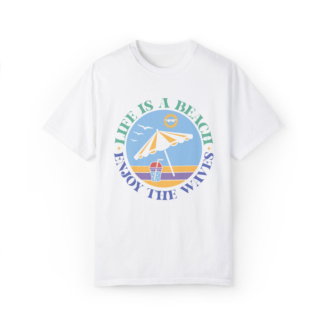 Summer Beach Life Garment-Dyed T-shirt T-Shirt Printify White S